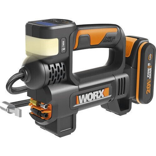 Worx WX092 - 2-in-1 20V Inflator and Flashlight (1 battery 2.0Ah)