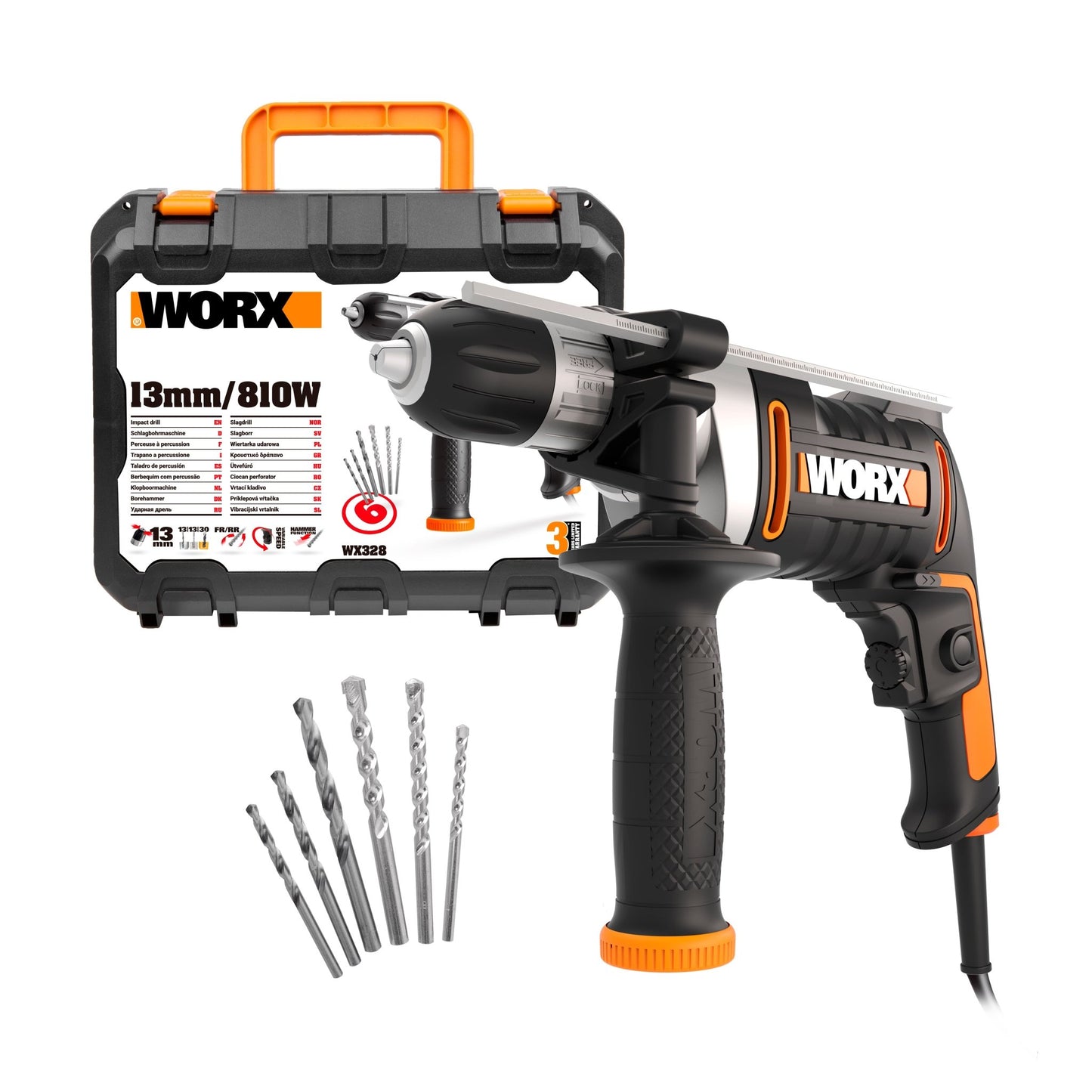 Worx WX328 - Taladro con percusión 800W - Ferrotecnia