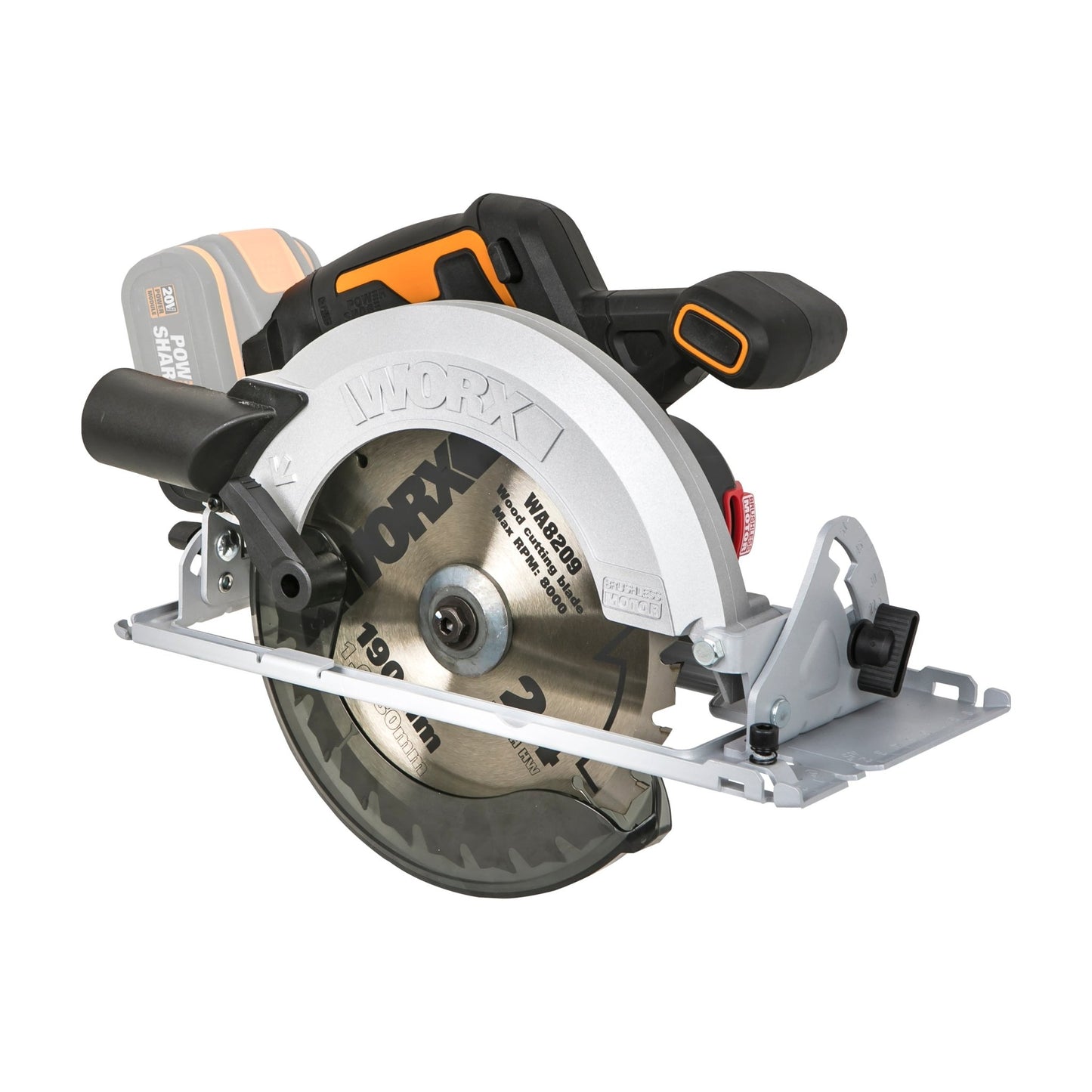 Worx WX520.9 - Sierra circular BL 20V (Sin batería) - Ferrotecnia
