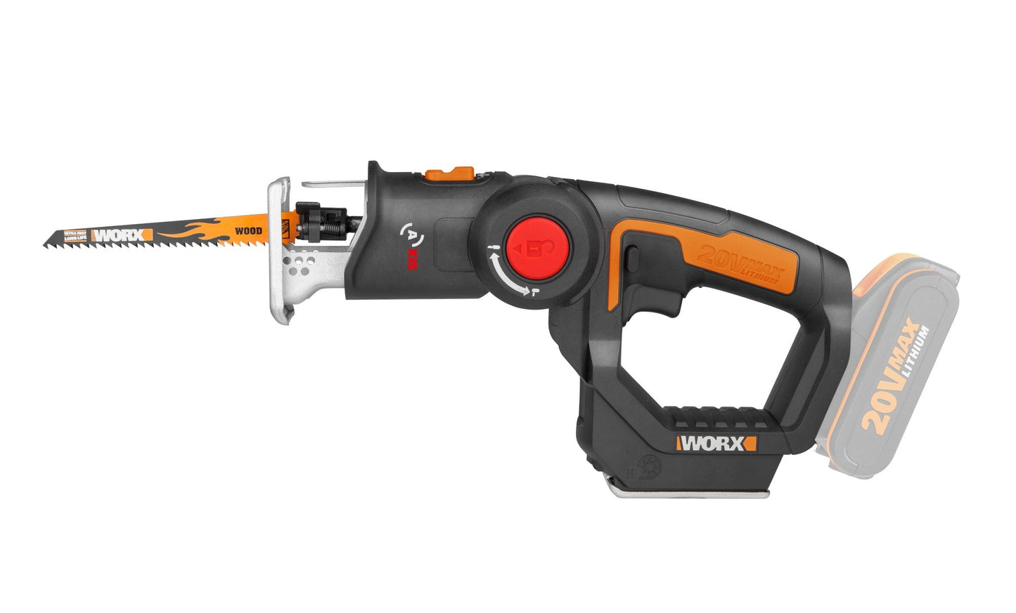 Worx WX550.9 - Sierra 2en1, sable/calar pendular 20V (Sin batería) - Ferrotecnia
