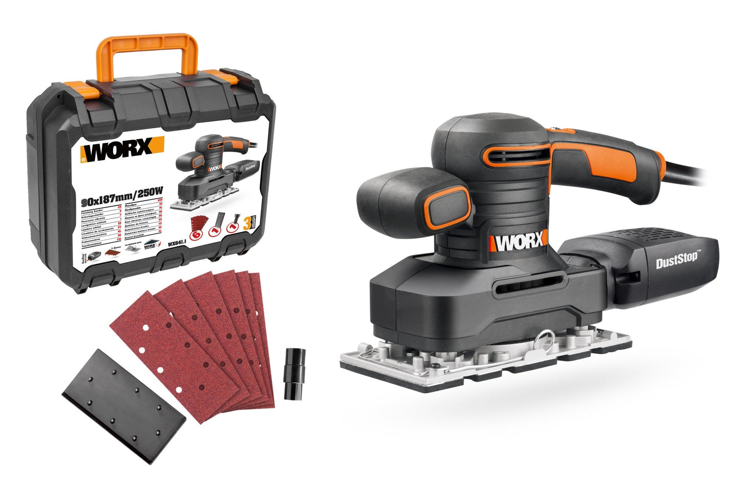 Worx WX641 - Lijadora orbital 250W - Ferrotecnia