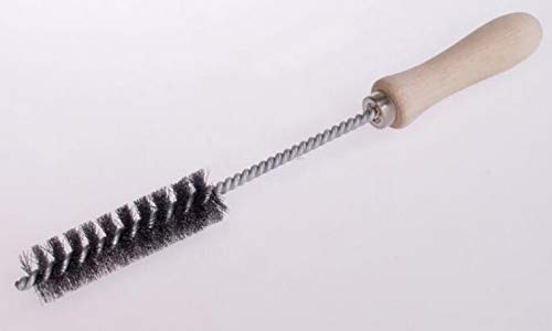 LessMann 560530 - Hole cleaning brush with file handle IBM 300 x 100 mm dia  30 mm steel wire stainless ROF crimped 0,25 mm