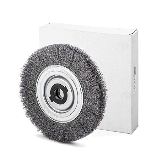 LessMann 387162 - Wheel brushes dia 300 mm width 35-40 mm tube 100 mm steel wire STA crimped 0,30 mm