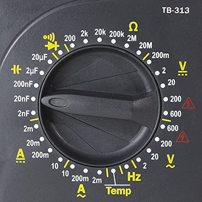 Testboy TB 313 - Multímetro digital Testboy, rango tensión 0-600 V. CA/CC