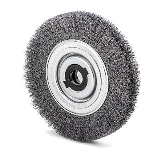 LessMann 387162 - Wheel brushes dia 300 mm width 35-40 mm tube 100 mm steel wire STA crimped 0,30 mm