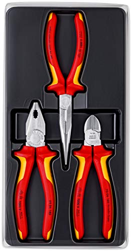 Knipex 00 20 12 - Juego de alicates aislados VDE Knipex (3 piezas) - Ferrotecnia