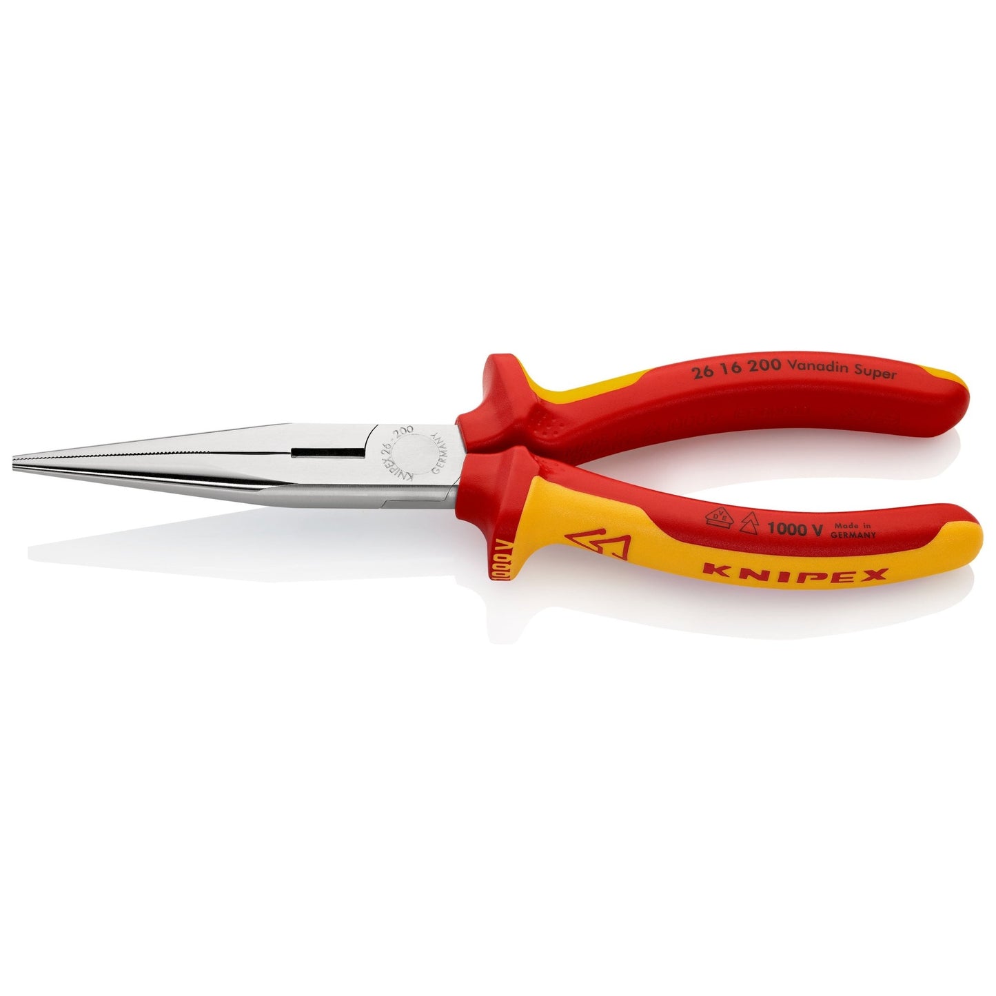 Knipex 26 16 200 - Alicate de montaje boca cigüeña aislado VDE 200 mm con mangos bicomponentes - Ferrotecnia