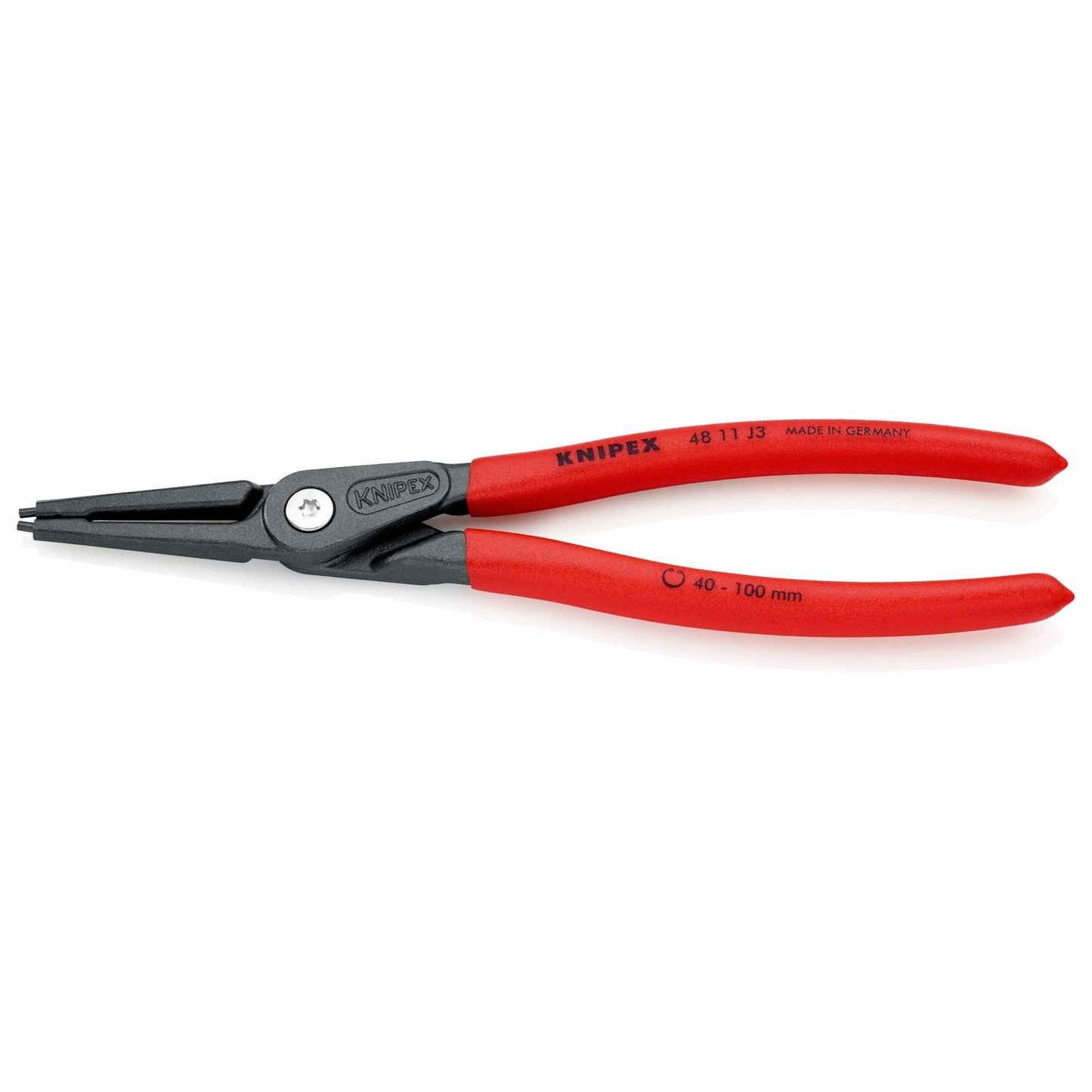 Knipex 48 11 J3 - Alicate de precisión recto para arandelas interiores , para arandelas de 40 a 100 mm - Ferrotecnia