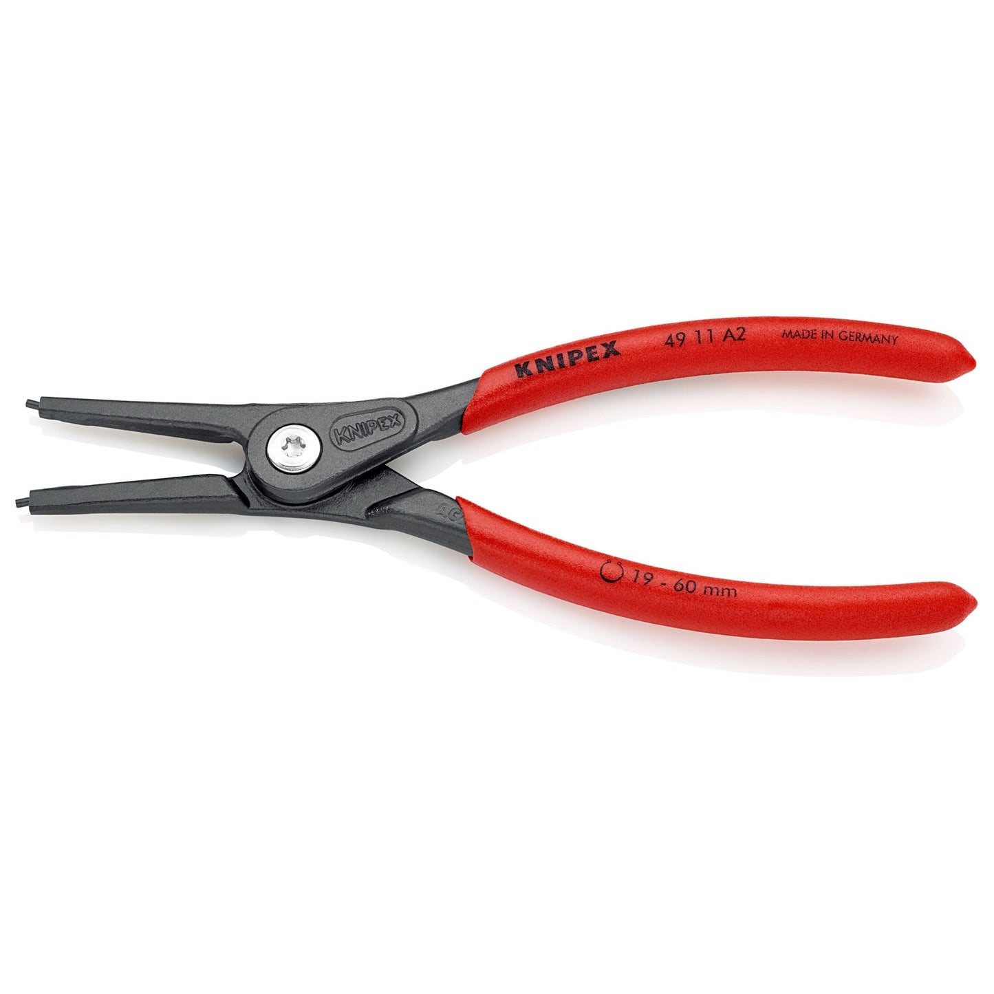 Knipex 49 11 A2 - Alicate de precisión recto para arandelas exteriores , para arandelas de 19 a 60 mm - Ferrotecnia