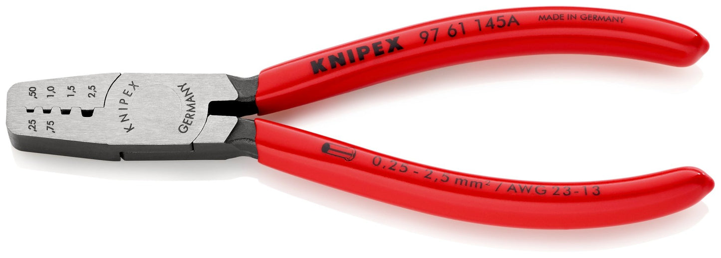 Knipex 97 61 145 A SB - Alicate para crimpar punteras huecas - Ferrotecnia