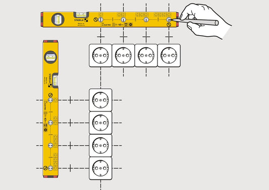 Stabila 161354 - Nivel para electricistas Stabila Serie 70 E de 43 cm. - Ferrotecnia
