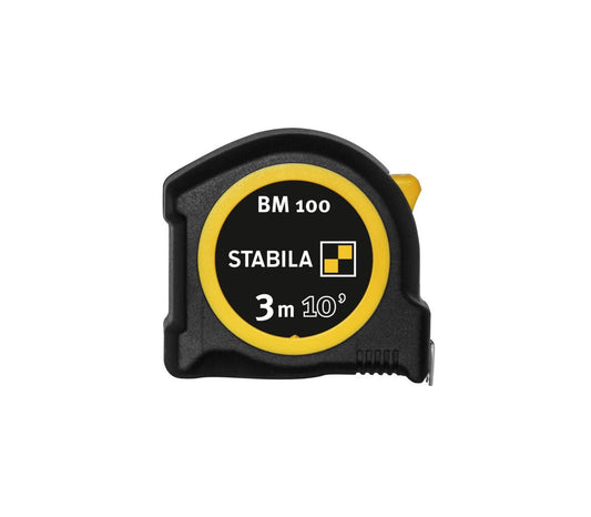 Stabila 195694 - Flexómetro Stabila Serie BM100 de 3 m. en cm. y pulgadas - Ferrotecnia