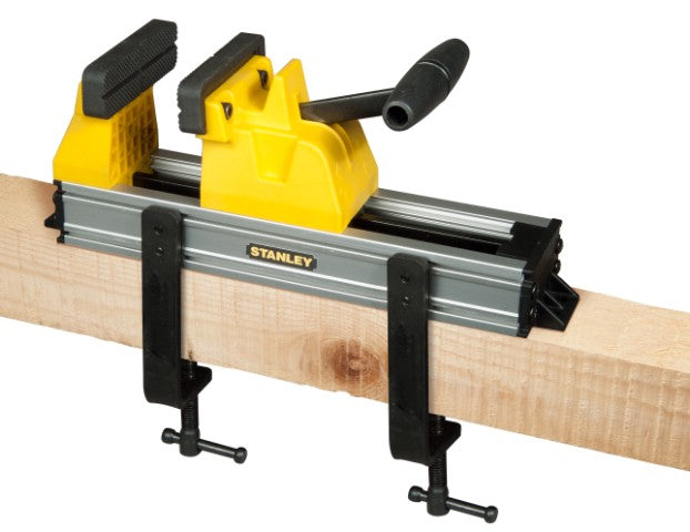 STANLEY 0-83-179 Tornillo de Banco Quick-Vice, Agarre Seguro, Rápido Reposicionamiento, Capacidad de hasta 180 kg, Brazo de Palanca de Mano, Almohadillas de Caucho Desmontables