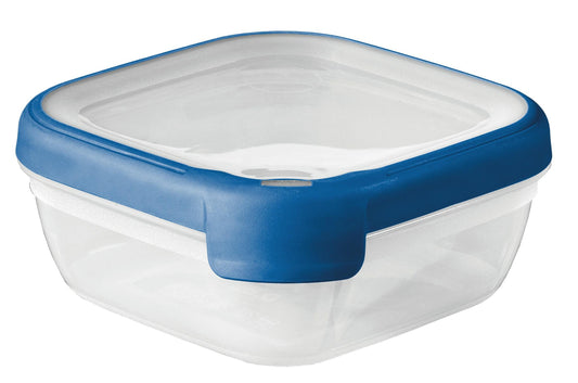 Curver - Recipiente hermetico cuadrado 0,75 L, transparente/azul