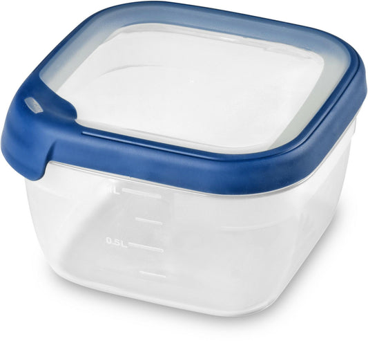 Curver - Recipiente hermetico cuadrado 1,2 L, transparente/azul