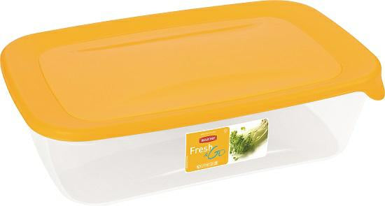 Curver Fresh&Go - Recipiente hermetico 0,5 L, amarillo/transparente