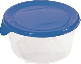 Curver 00563-139-01 Ronda frescura contenedor Fresh and Go, 0.5 L, Transparente/Azul
