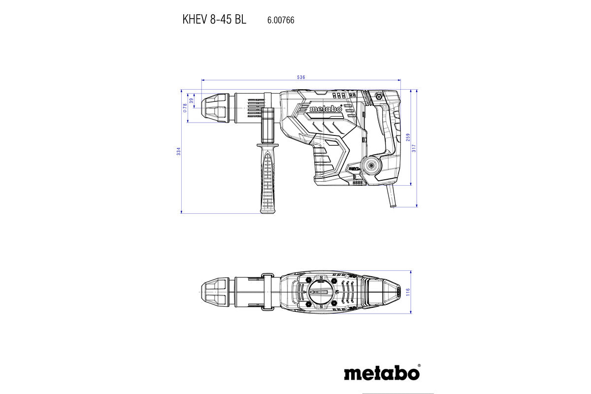 Metabo 600766500 - Martillo combinado KHEV 8-45 BL