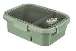 Curver - Recipiente hermetico rectangular doble 0,6 + 0,3 L, verde