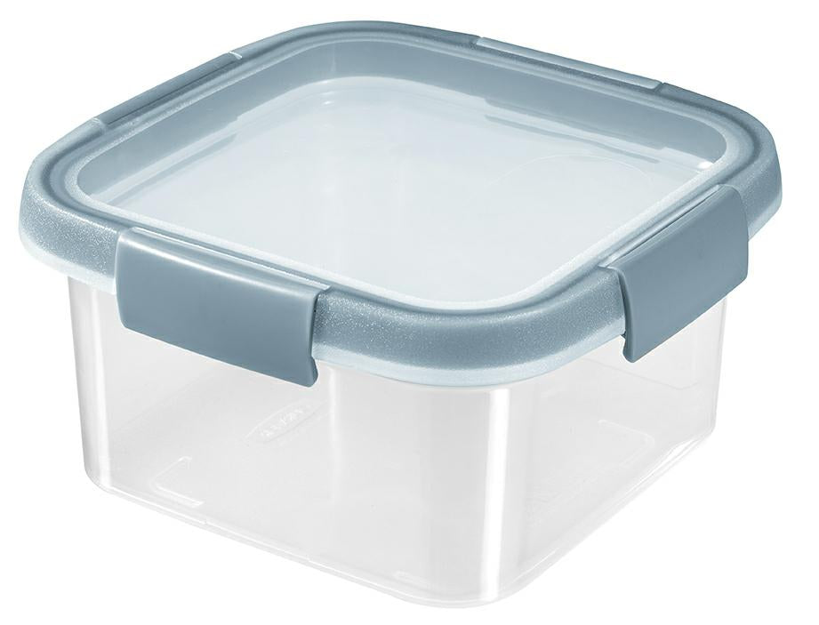 Curver Smart Fresh - Recipiente hermetico cuadrado 1,1 L, transparente/azul grisaceo