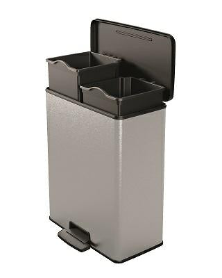 Curver Cubo IML metalizado, cierre pedal, 2 x 26 L(version antigua)