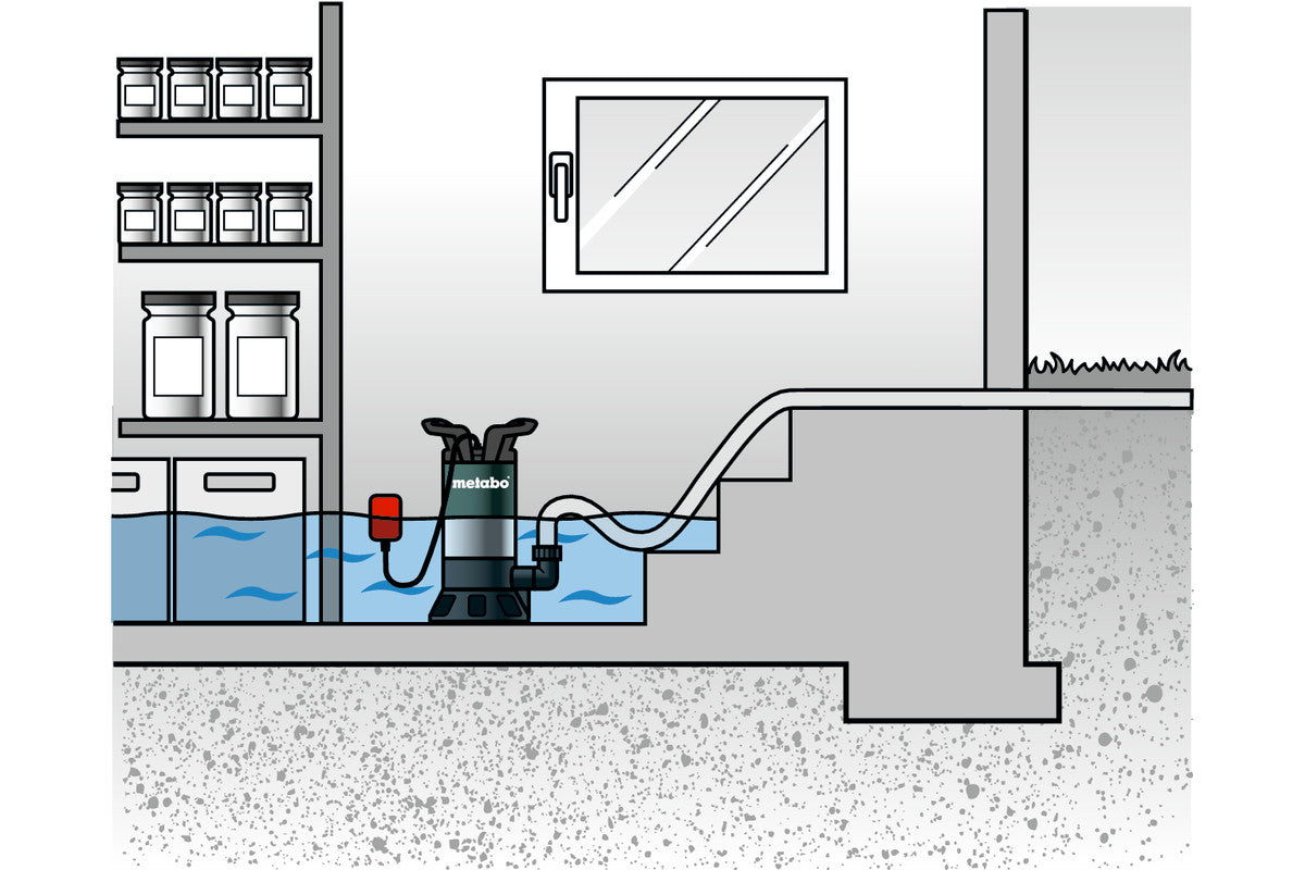 Metabo 0251800000 - Bomba sumergible para aguas sucias PS 18000 SN