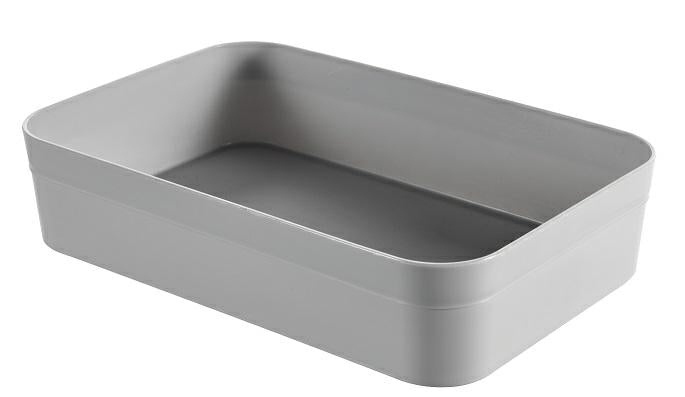 Curver - Caja Organizadora Infinity con Tapa y con Asas Lisa 30L. - Color Gris