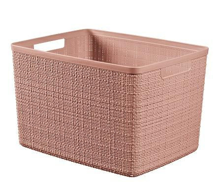 Curver yute - Caja de almacenamiento (20 L, 36,2 x 28,2 x 23 cm), color rosa