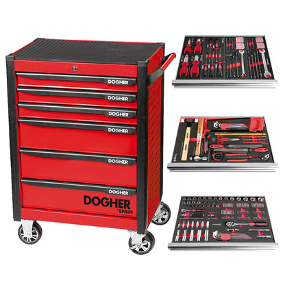Dogher 025-563 - Carro SILVERSTONE 6 Cajones + 3 Composiciones 211 Herramientas