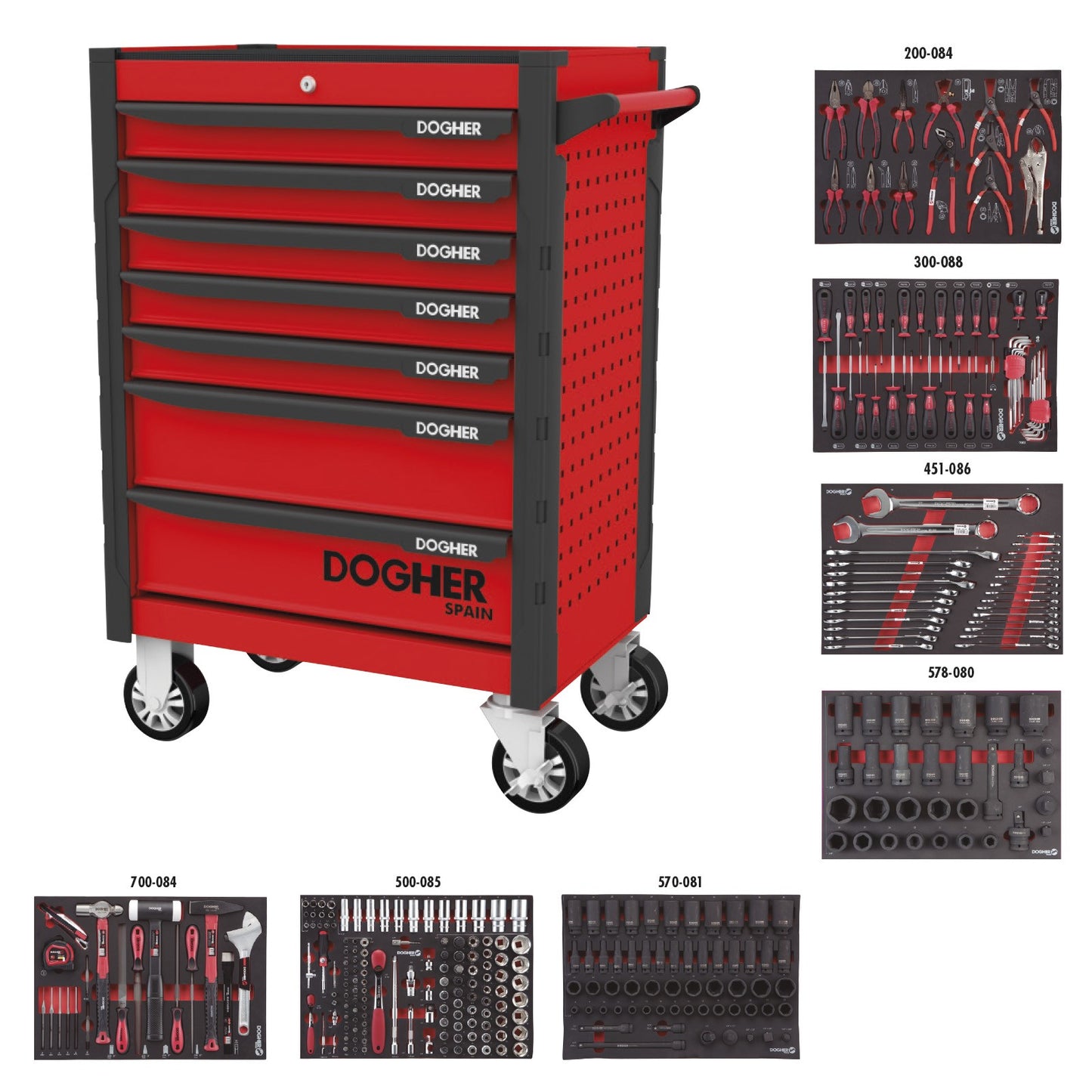 Dogher 025-713 - C.Mecanico Ind.Tooltruck F1-7Cja.305Hta