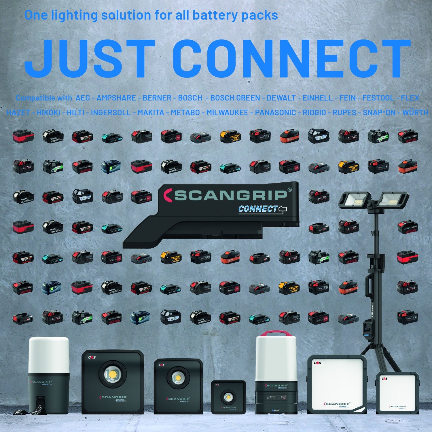 Scangrip 03.6107C - Foco TOWER 8 CONNECT