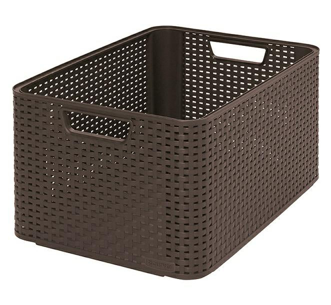 Curver 205850 Almacenamiento Estilo Aspecto Rattan la Segunda generación de Polipropileno Chocolate