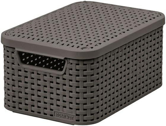 CURVER, Curver Caja de almacenamiento, polipropileno, negro, 29 x 20 x 14 cm