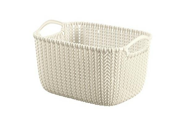 Curver 226391-Cesta de almacenaje, plástico, Rectangular, Punto 29 x 21,7 x 8 cm, 17,2 L