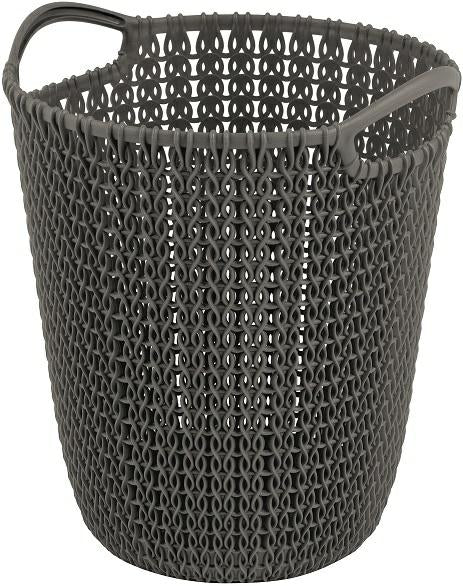 Curver - Papelera Knit 7L. Redonda - con Asas - Color Azul Bruma
