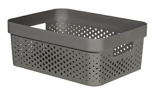 Curver Infinity - Caja de almacenaje calada 11 L, gris oscuro
