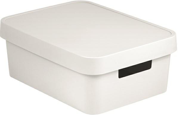 Curver 229282 Caja con Tapa, Blanco, 27 x 36,3 x 13,8 cm, 11 L