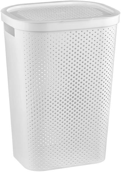Curver - Cubo de Basura Essentials 40L. con Separador Cuadrado - Color Gris y Antracita - con Pedal