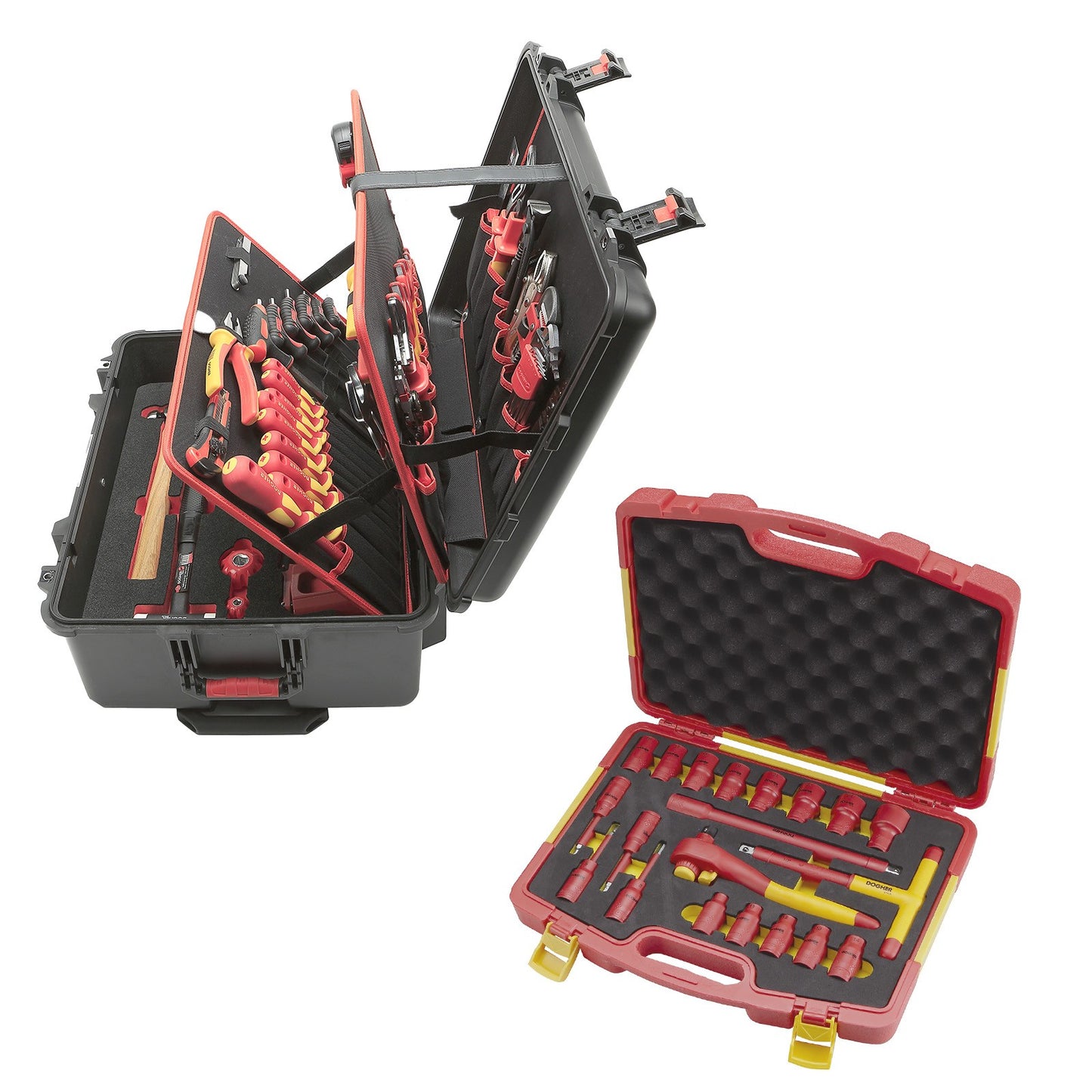 Dogher 051-512 - Trolley GOBOX Hermético + Herramienta VDE + Maletín Vasos VDE