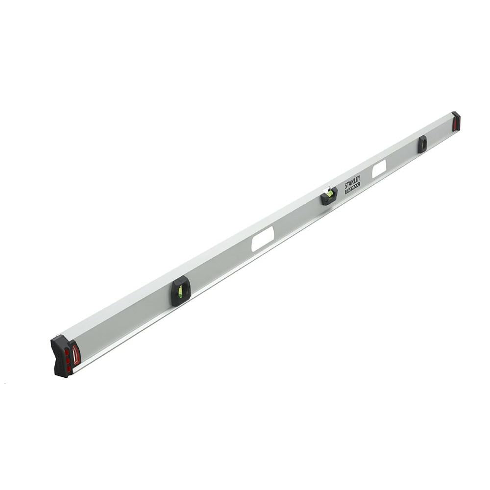 STANLEY FATMAX Nivel Magnético 200cm, Aluminio Resistente y Ligero, 3 Burbujas de Visibilidad, Precisión +/- 0,5mm, Regla Integrada, Extremos Protegidos, 1-43-558