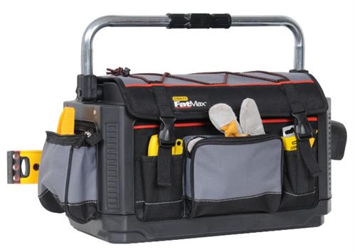 STANLEY FATMAX 1-79-213 - Bolsa rígida FatMax con estructura de Polipropileno abierta, 19.3 x 11.0 x 12.2 cm. Negro, Gris