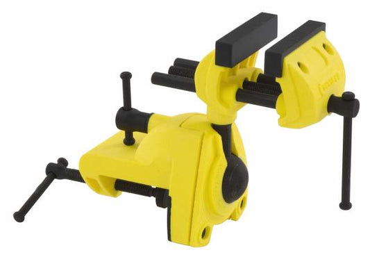 Stanley 1-83-069 - Tornillo de Banco Multiángulos, Negro/ Amarillo