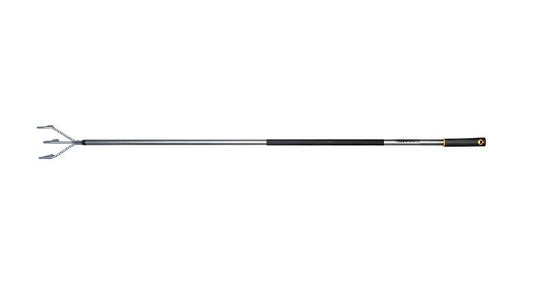 Fiskars Cultivador de jardín ergonómico Longitud: 165 cm, púas de acero/Mango de aluminio, Gris/Negro, 1001301