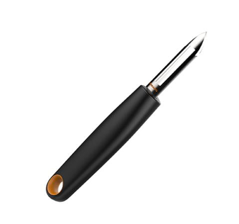 Fiskars Pelador de cuchilla fija, Longitud: 18 cm, Acero/Plástico, Functional Form, Negro/Naranja, 1014418