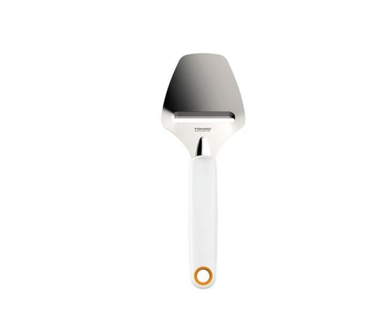 Fiskars Cortador de queso curado, Acero inoxidable/Plástico, Ancho de corte: 6 cm, Functional Form, Blanco, 1016129