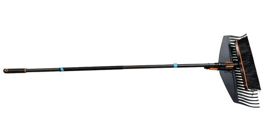 Fiskars Escoba Escoba y Escoba Plus Mango 156 cm Quick Fit de Juego, Multicolor