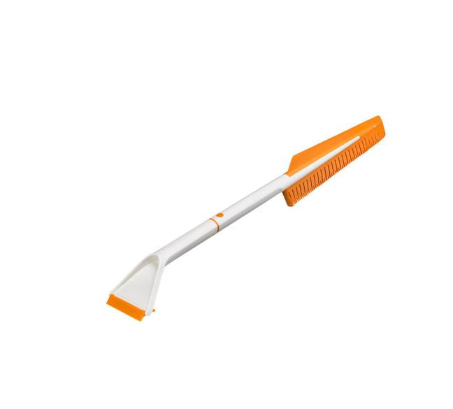 Fiskars SnowXpert Raspador y cepillo para nieve y hielo, Desmontable, Material sintético/Silicona, Blanco/Naranja, 1019352