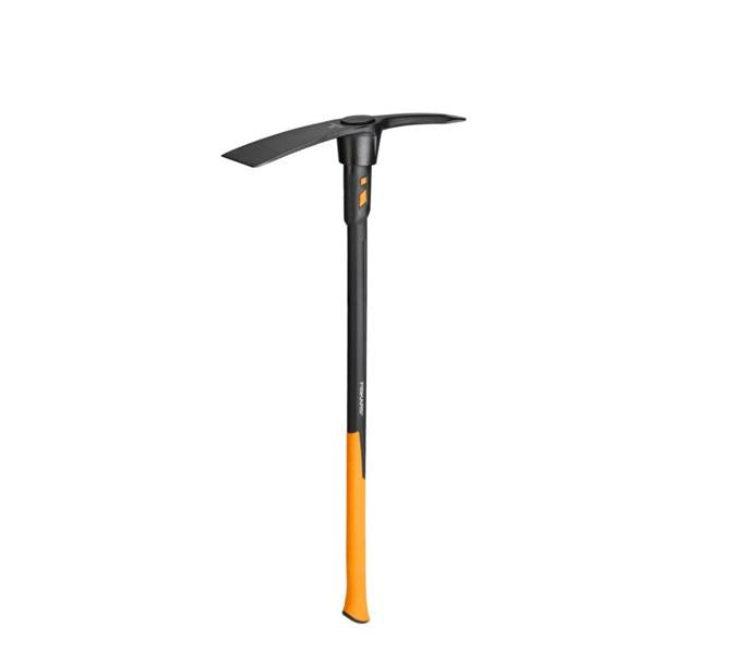 Fiskars Pico de excavación IsoCore L, Para Suelos Rocosos, 91 cm, 3,4 kg, Negro/Naranja, 1020166