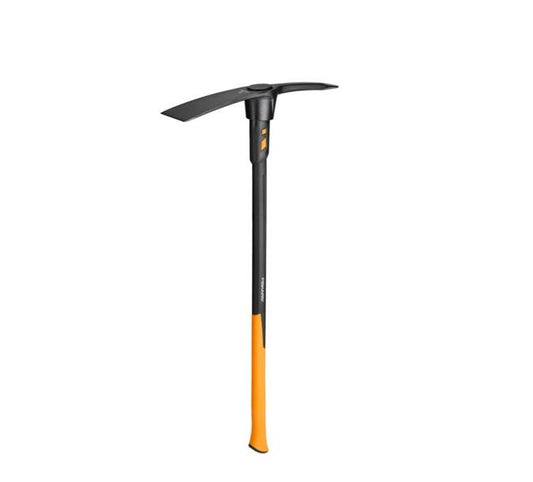 Fiskars Pico de excavación IsoCore L, Para Suelos Rocosos, 91 cm, 3,4 kg, Negro/Naranja, 1020166