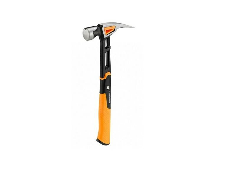 Fiskars 1020216 Martillo Encofrador IsoCore XXL, Para clavar clavos, 41 cm, 1,02 kg, Naranja/Negro
